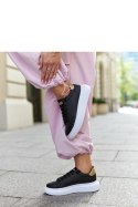 Czarne sneakersy na grubej podeszwie Ivalu - Solea Solea Czarne sneakersy na grubej podeszwie Ivalu - Solea Solea