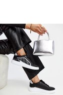 Czarne sneakersy na platformie z brokatem Fekete - Solea Solea