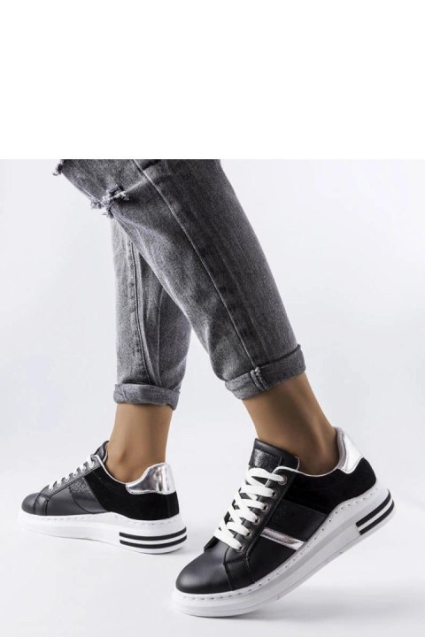 Czarne sneakersy z wstawkami Deans - Solea Solea Czarne sneakersy z wstawkami Deans - Solea Solea