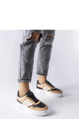 Czarno-beżowe buty na grubszej podeszwie Baron - Solea Solea