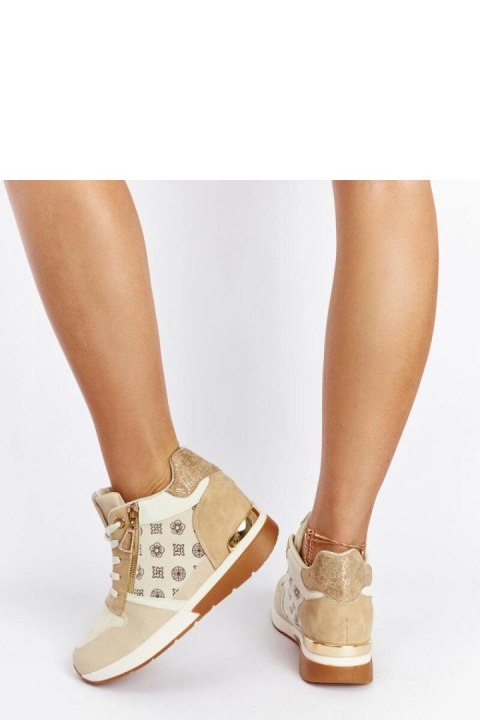Beżowe sneakersy na koturnie Knoxville - Solea Solea Beżowe sneakersy na koturnie Knoxville - Solea Solea