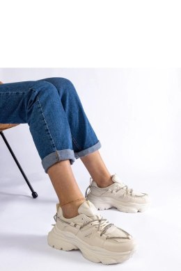 Beżowe sneakersy sportowe damskie Ivett - Solea Solea