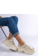 Beżowe sneakersy sportowe damskie Ivett - Solea Solea