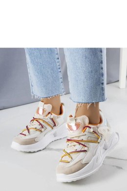 Beżowe sneakersy z łączonych materiałów Traci - Solea Solea