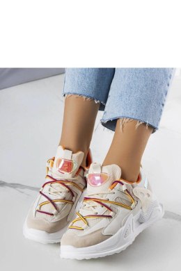 Beżowe sneakersy z łączonych materiałów Traci - Solea Solea
