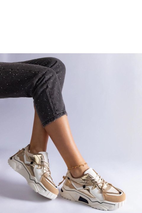 Beżowe sneakersy zdobione cyrkoniowym sznurkiem Valdeza - Solea Solea Beżowe sneakersy zdobione cyrkoniowym sznurkiem Valdeza - Solea Solea