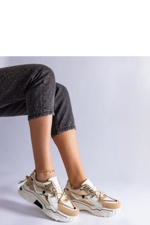 Beżowe sneakersy zdobione cyrkoniowym sznurkiem Valdeza - Solea Solea Beżowe sneakersy zdobione cyrkoniowym sznurkiem Valdeza - Solea Solea