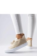 Beżowe trampki z elastycznego materiału Polaire - Solea Solea Beżowe trampki z elastycznego materiału Polaire - Solea Solea