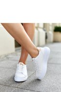 Białe sneakersy na grubej podeszwie Ivalu - Solea Solea Białe sneakersy na grubej podeszwie Ivalu - Solea Solea