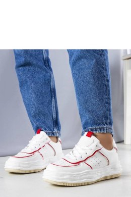 Białe sneakersy z czerwonymi wstawkami Nettie - Solea Solea
