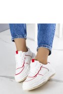 Białe sneakersy z czerwonymi wstawkami Nettie - Solea Solea Białe sneakersy z czerwonymi wstawkami Nettie - Solea Solea