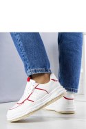 Białe sneakersy z czerwonymi wstawkami Nettie - Solea Solea Białe sneakersy z czerwonymi wstawkami Nettie - Solea Solea