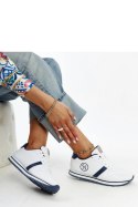 Biało-granatowe sneakersy damskie CROSS JEANS - Solea Solea Biało-granatowe sneakersy damskie CROSS JEANS - Solea Solea