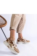 Brązowe sneakersy zdobione cyrkoniowym sznurkiem Valdeza - Solea Solea Brązowe sneakersy zdobione cyrkoniowym sznurkiem Valdeza - Solea Solea