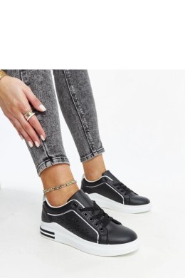 Czarne sneakersy ażurowe z brokatem Zorka - Solea Solea