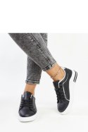 Czarne sneakersy ażurowe z brokatem Zorka - Solea Solea Czarne sneakersy ażurowe z brokatem Zorka - Solea Solea