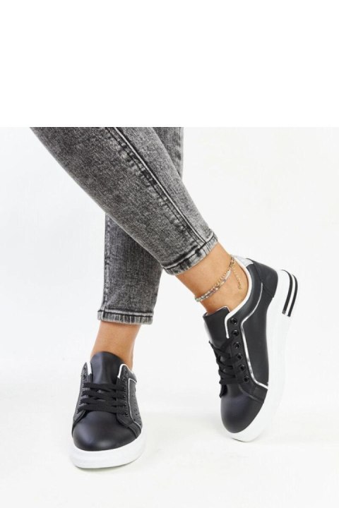 Czarne sneakersy ażurowe z brokatem Zorka - Solea Solea Czarne sneakersy ażurowe z brokatem Zorka - Solea Solea