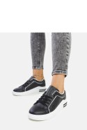 Czarne sneakersy ażurowe z brokatem Zorka - Solea Solea Czarne sneakersy ażurowe z brokatem Zorka - Solea Solea