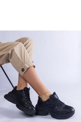 Czarne sneakersy na masywnej podeszwie Adoma - Solea Solea