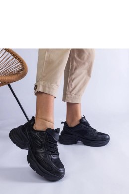 Czarne sneakersy na masywnej podeszwie Adoma - Solea Solea