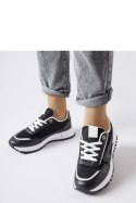 Czarne sneakersy z zielonym akcentem Tod - Solea Solea Czarne sneakersy z zielonym akcentem Tod - Solea Solea
