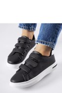 Czarne sneakersy zapinane na rzepy Paré - biała podeszwa - Solea Solea Czarne sneakersy zapinane na rzepy Paré - biała podeszwa - Solea Solea