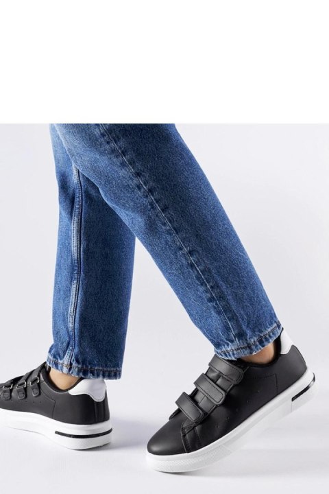 Czarne sneakersy zapinane na rzepy Paré - biała podeszwa - Solea Solea Czarne sneakersy zapinane na rzepy Paré - biała podeszwa - Solea Solea