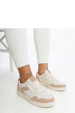 Beżowe sneakersy z brokatem Juwan - Solea Solea