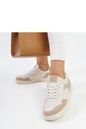 Beżowe sneakersy z brokatem Juwan - Solea Solea