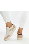 Beżowe sneakersy z brokatem Juwan - Solea Solea