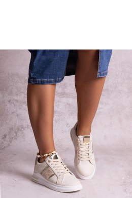 Beżowe sneakersy zdobione cyrkoniami Xarles - Solea Solea