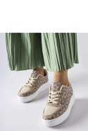 Beżowe sneakersy zdobione monogramem Sands - Solea Solea Beżowe sneakersy zdobione monogramem Sands - Solea Solea