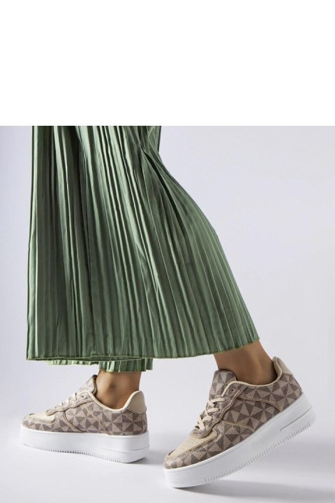 Beżowe sneakersy zdobione monogramem Sands - Solea Solea Beżowe sneakersy zdobione monogramem Sands - Solea Solea