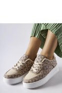Beżowe sneakersy zdobione monogramem Sands - Solea Solea Beżowe sneakersy zdobione monogramem Sands - Solea Solea