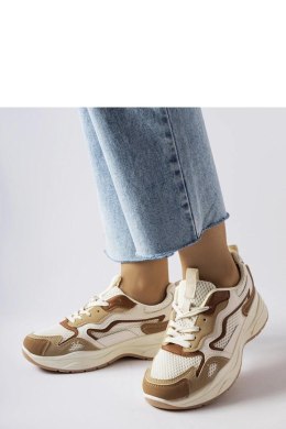 Beżowe sportowe sneakersy Hollow - Solea Solea