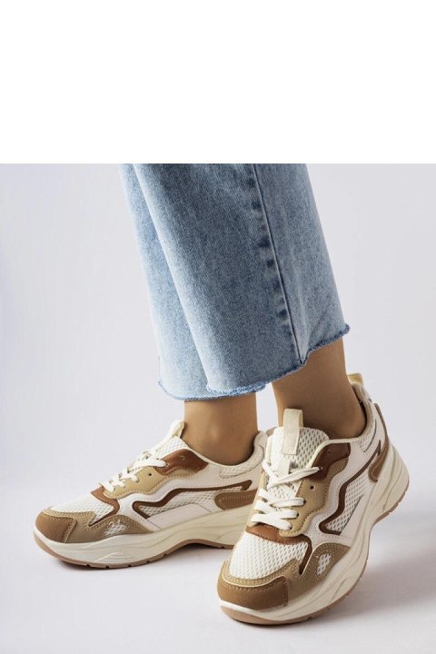 Beżowe sportowe sneakersy Hollow - Solea Solea