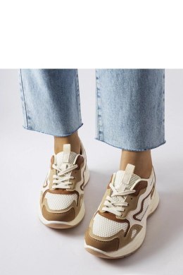 Beżowe sportowe sneakersy Hollow - Solea Solea