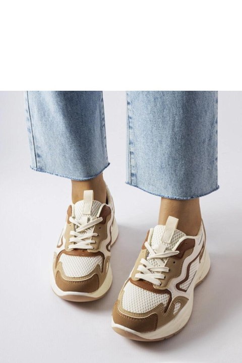 Beżowe sportowe sneakersy Hollow - Solea Solea Beżowe sportowe sneakersy Hollow - Solea Solea
