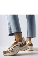 Beżowe sportowe sneakersy Hollow - Solea Solea