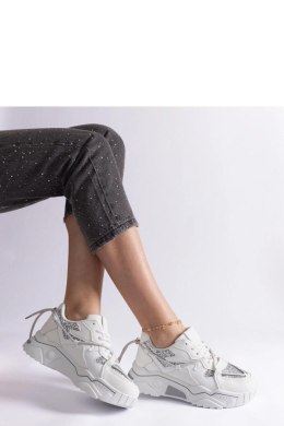 Białe sneakersy damskie z brokatem Agar - Solea Solea