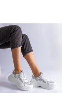 Białe sneakersy z brokatowymi wstawkami Rigel - Solea Solea Białe sneakersy z brokatowymi wstawkami Rigel - Solea Solea