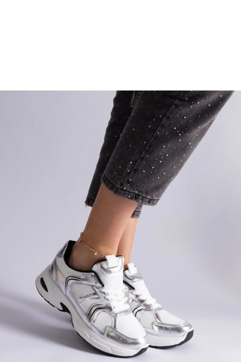 Biało-srebrne sneakersy sportowe Ena - Solea Solea Biało-srebrne sneakersy sportowe Ena - Solea Solea