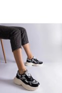 Czarne sneakersy z brokatowymi wstawkami Rigel - Solea Solea