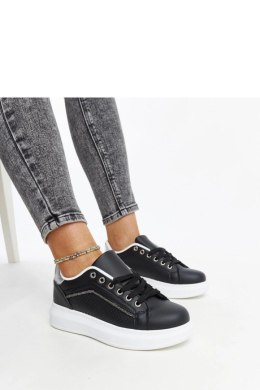 Czarne sneakersy z ozdobnymi cyrkoniami Perica - Solea Solea