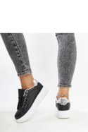 Czarne sneakersy z ozdobnymi cyrkoniami Perica - Solea Solea Czarne sneakersy z ozdobnymi cyrkoniami Perica - Solea Solea