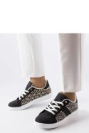 Czarne sneakersy zdobione monogramem Bolduc - Solea Solea Czarne sneakersy zdobione monogramem Bolduc - Solea Solea