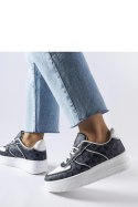 Czarne sneakersy zdobione monogramem Sands - Solea Solea Czarne sneakersy zdobione monogramem Sands - Solea Solea