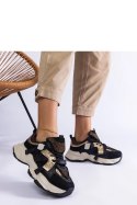 Czarne sneakersy ze złotymi wstawkami Candra - Solea Solea