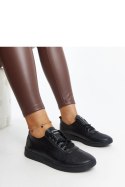Czarne trampki eko-skórzane Yusra - Solea Solea Czarne trampki eko-skórzane Yusra - Solea Solea