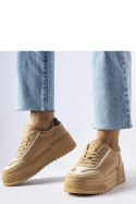 Beżowe sneakersy na grubej platformie Seluci - Solea Solea Beżowe sneakersy na grubej platformie Seluci - Solea Solea